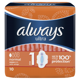 ALWAYS ULTRA NORMAL PLUS PODPASKI HIGIENICZNE 10 SZTUK