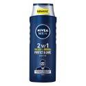 NIVEA SZAMPON 2W1 WŁOSY+BRODA DLA MĘŻCZYZN PROTECT&CARE 400ML