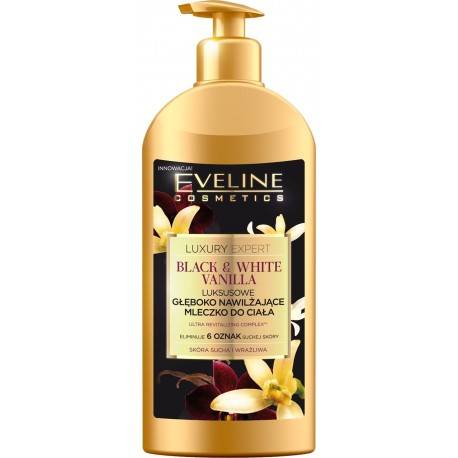 EVELINE LUXURY MLECZKO NAWILŻ.350ML BL&WH VANILLA