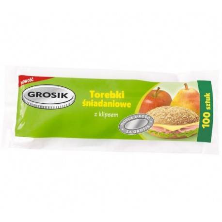 GROSIK TOR. ŚNIAD. Z KLIPSEM 100SZT
