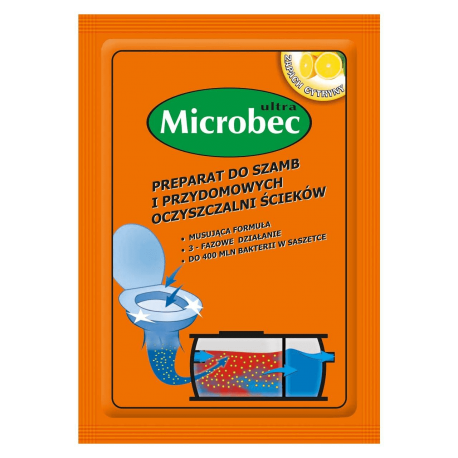 MICROBEC ULTRA ZAPACH CYTRYNY - PREPARAT DO SZAMB 25G
