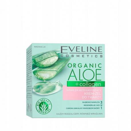 EVELINE ORGANIC ALOE KREM-ŻEL NAWILŻ. ŁAGODZ. 50ML