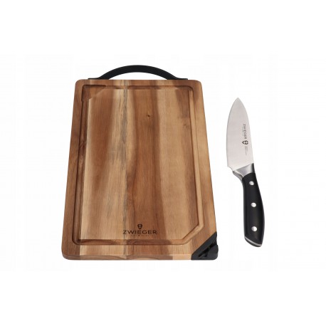ZWIEGER OPTIMA DESKA AKACJOWA Z NOŻEM I OSTRZAŁKĄ