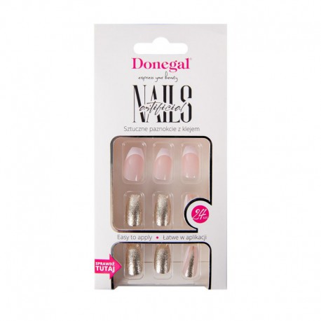 DONEGAL SZT.PAZNOKCIE Z KLEJEM 24SZT