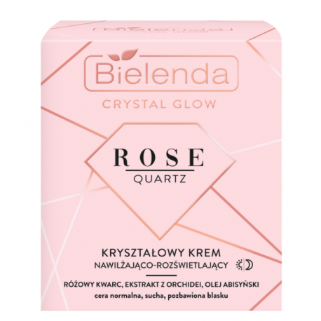 BIELENDA CRYSTAL GLOW ROSE KREM NAWILŻAJĄCO-ROZŚWIETLAJĄCY 50ML