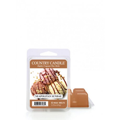 COUNTRY CANDLE WOSK ZAPACHOWY 64G NEAPOLITAN SUNDAE