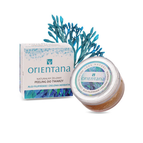 ORIENTANA NATURALNY ŻELOWY PEELING DO TWARZY ALGI FILIPIŃSKIE I ZIELONA HERBATA 50G 