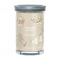 YANKEE CANDLE SIGNATURE ŚWIECA TUMBLER Z DWOMA KNOTAMI 567G WARM CASHMERE