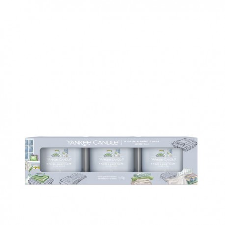 YANKEE CANDLE ŚWIECA ŚWIECE MINI 3PACK A CALM & QUIET PLACE