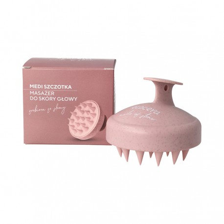 ECOCERA MEDI SZCZOTKA DO SKÓRY GŁOWY#RÓŻOWA&