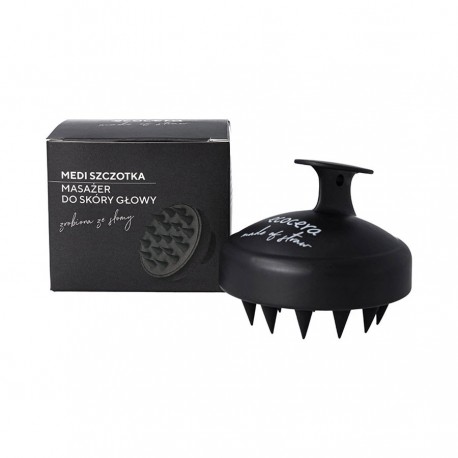 ECOCERA MEDI SZCZOTKA DO SKÓRY GŁOWY#CZARNA&