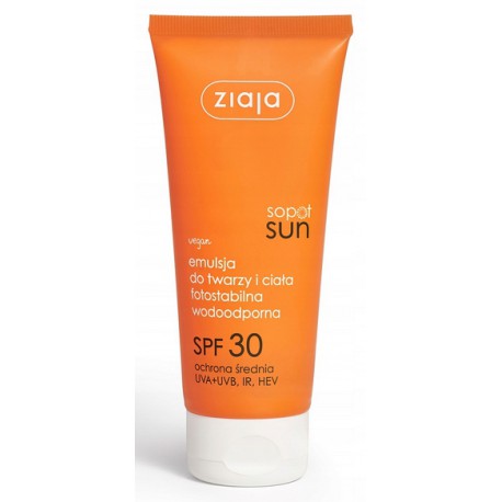 ZIAJA SOPOT SUN EMUL TWARZ/CIAŁ SPF30 D/OPAL 100ML