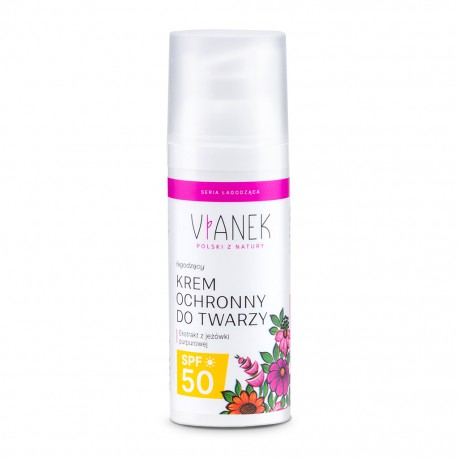 VIANEK ŁAGODZĄCY KREM OCHRONNY DO TWARZY SPF 50