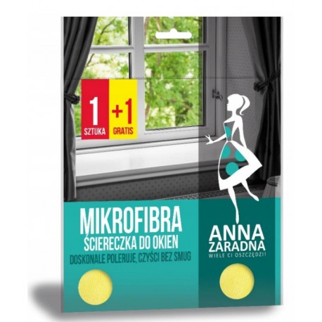 AZ MIKROFIBRA ŚCIERECZKA DO OKIEN + 1 GRATIS