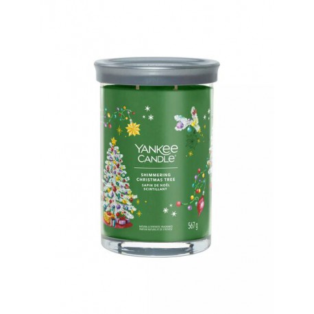 YANKEE CANDLE SIGNATURE TUMBLER 567G SHIMMERING CHRISTMAS TREE