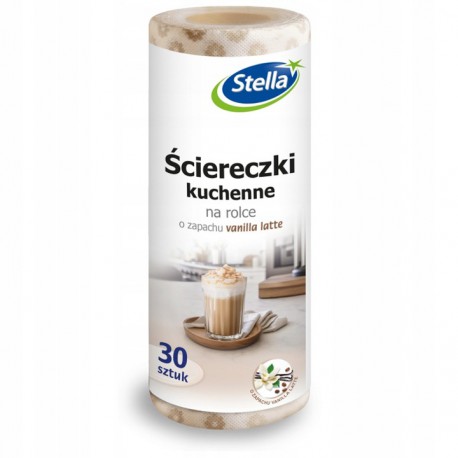 STELLA ŚCIERECZKI KUCHENNE ROLKA VANILLA LATTE 30SZT