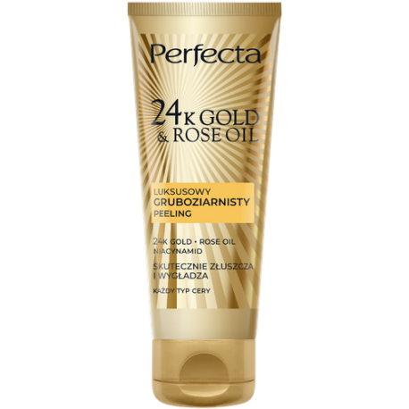 PERFECTA 24K GOLD ROSE OIL PEEL/TW 75G GRUBOZIARNISTY