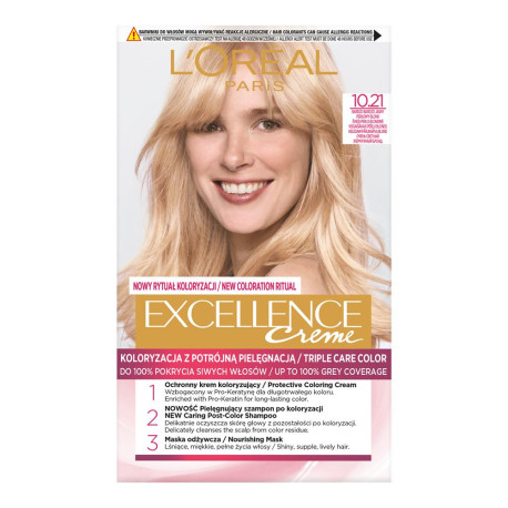 L'OREAL EXCELLENCE CREME FARBA NR 10.21 