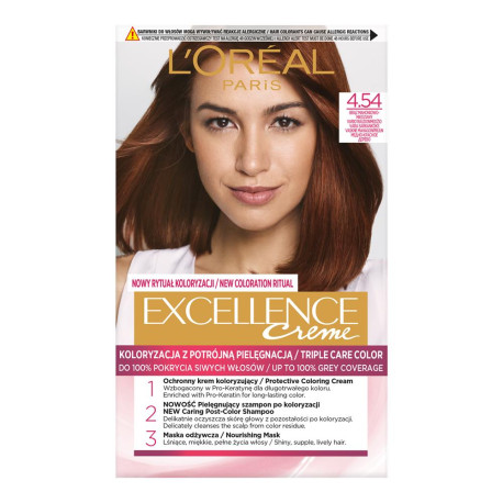 L'OREAL EXCELLENCE CREME FARBA NR 4.54 