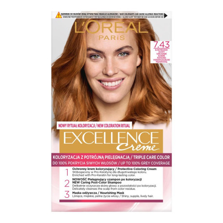 L'OREAL EXCELLENCE CREME FARBA NR 7.43