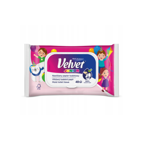 VELVET JUNIOR NAWILŻANY PAPIER TOALETOWY 42 SZTUKI