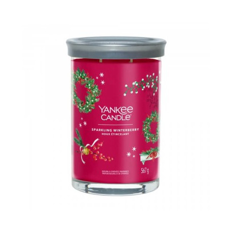 YANKEE CANDLE SIGNATURE TUMBLER 567G SPARKLING WINTERBERRY