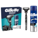 GILLETTE ZESTAW PREZENTOWY KOSMETYCZNY MACH 3 CHARCOAL RĄCZKA + 1 OSTRZE + ŻEL DO GOLENIA 200ML