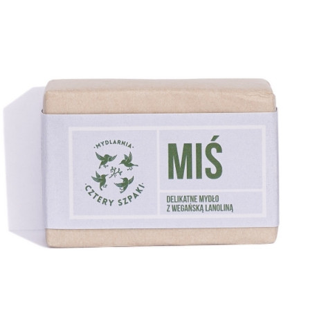 MYDLARNIA CZTERY SZPAKI MYDŁO MIŚ Z WEGAŃSKĄ LANOLINĄ 110G