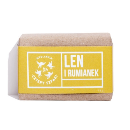 MYDLARNIA CZTERY SZPAKI MYDŁO LEN I RUMIANEK110G