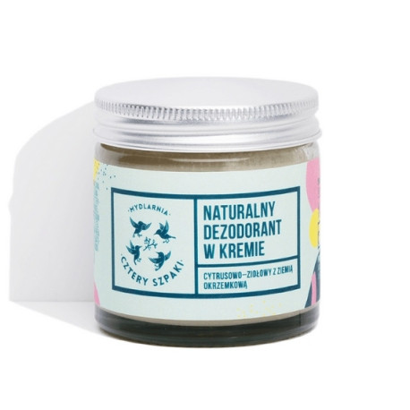 MYDLARNIA CZTERY SZPAKI NATURALNY DEZODORANT W KREMIE CYTRUSOWO-ZIOŁOWY 60ML