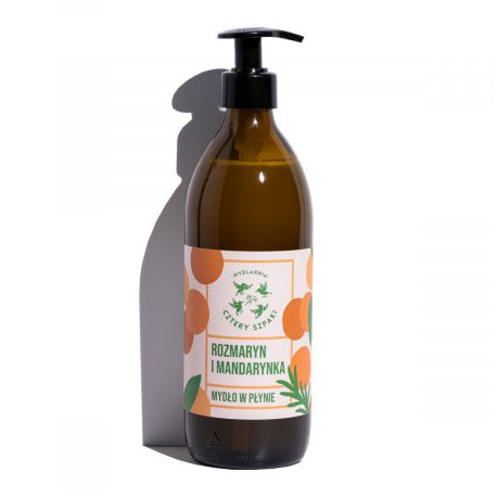 MYDLARNIA CZTERY SZPAKI MYDŁO W PŁYNIE ROZMARYN I MANDARYNKA 500ML