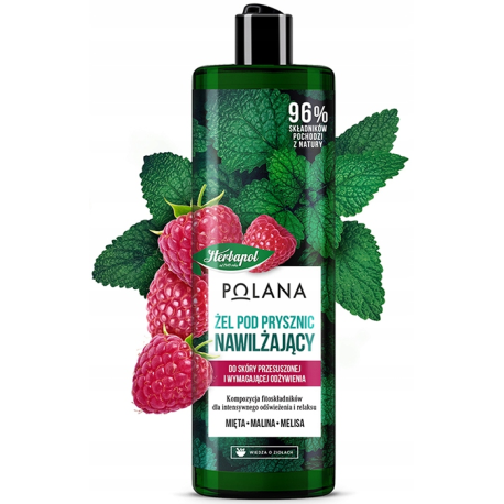 HERBAPOL POLANA ŻEL/PR 400ML MIĘTA/MALINA