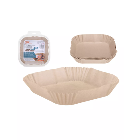 RAVI WKŁADY KWADRATOWE DO FRYTKOWNICY BEZTŁUSZCZOWEJ 16X16CM 50SZT 30329