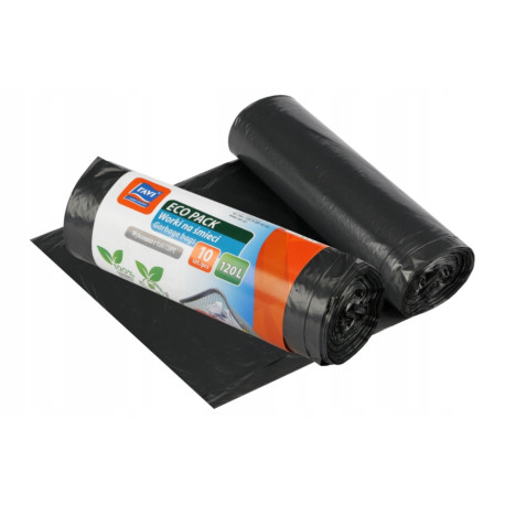 RAVI WORKI NA ŚMIECI PRIMA 120L LDPE 10SZT CZARNE