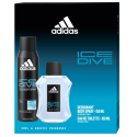 ADIDAS ICE DIVE ZESTAW PREZENTOWY MĘSKI WODA TOALETOWA 100ML + DEZODORANT 150ML