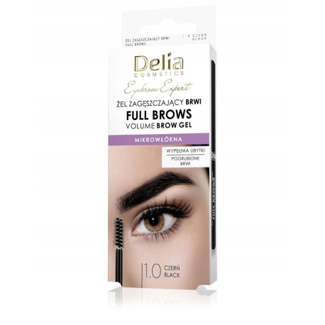DELIA EYEBROW EXPERT ŻEL/BRWI 7ML 1.0 CZARNY