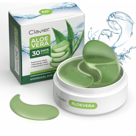 CLAVIER PŁATKI POD OCZY HYDROŻELOWE ALOES 60szt