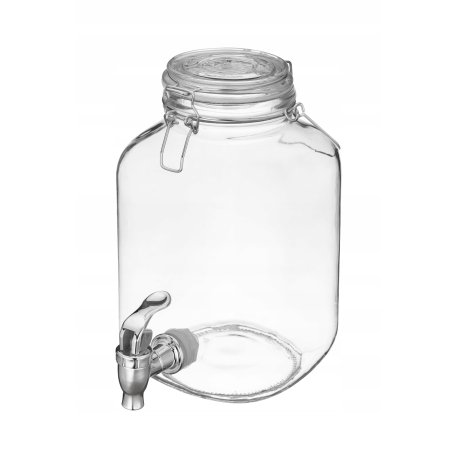 GALICJA SŁOIK SZKLANY ORANGE Z KRANIKIEM 3l 14186