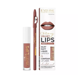 EVELINE POMADKA W PŁYNIE OH MY LIPS 4ML +KREDKA DO UST 12