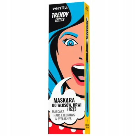 VENITA TRENDY MASKARA 3W1 BRWI/WŁOSY/RZĘSY 13G LAZUR BŁĘKITU