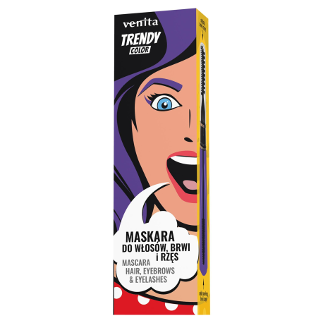 VENITA TRENDY MASKARA 3W1 BRWI/WŁOSY/RZĘSY 13G FIOLET