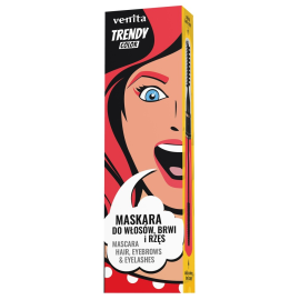 VENITA TRENDY COLOR MASKARA DO BRWI WŁOSÓW RZĘS 3W1 13G CZERWIEŃ