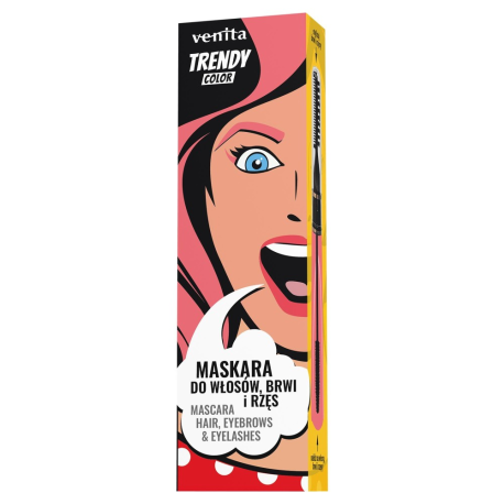 VENITA TRENDY MASKARA 3W1 BRWI/WŁOSY/RZĘSY 13G SŁODKI RÓŻ