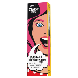 VENITA TRENDY MASKARA 3W1 BRWI/WŁOSY/RZĘSY 13G INTENSYWNY RÓŻ