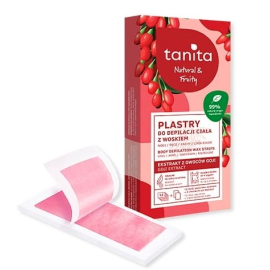 TANITA PLASTRY DO DEPILACJI CIAŁA Z WOSKIEM NATURALS FRUITY GOJI 12szt