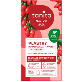 TANITA PLASTRY DO DEPILACJI TWARZY Z WOSKIEM NATURALS FRUITY GOJI 12SZT