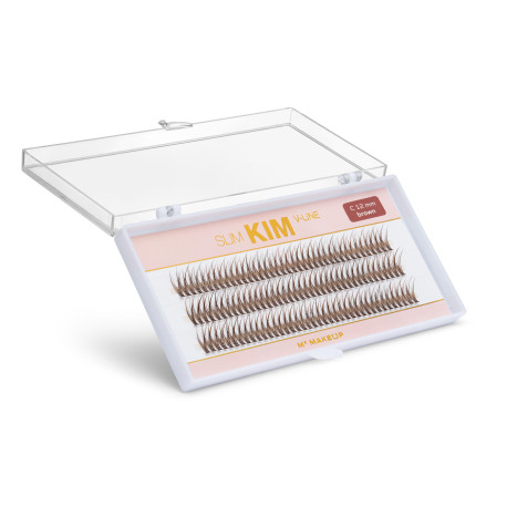 LUXURY KĘPKI RZĘS SLIM KIM V-LINE BROWN 14MM