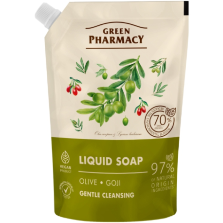 GREEN PHARMACY MYD/PŁ 460ML DOYPACK OLIWKA