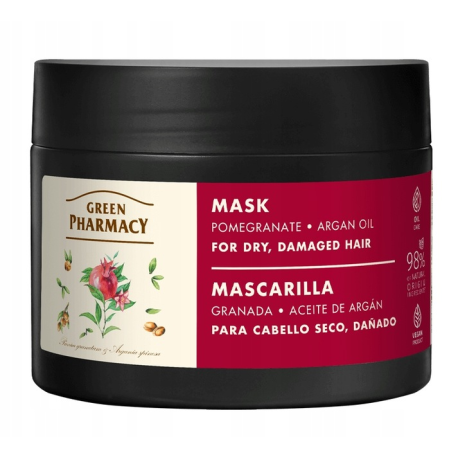 GREEN PHARMACY MASKA/WŁ 300ML GRANAT I OLEJ ARGANOWY