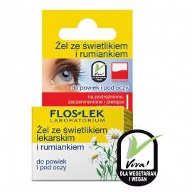 FLOSLEK ŻEL ZE ŚWIETLIKIEM LEKARSKIM I RUMIANKIEM DO POWIEK I POD OCZY 10G 